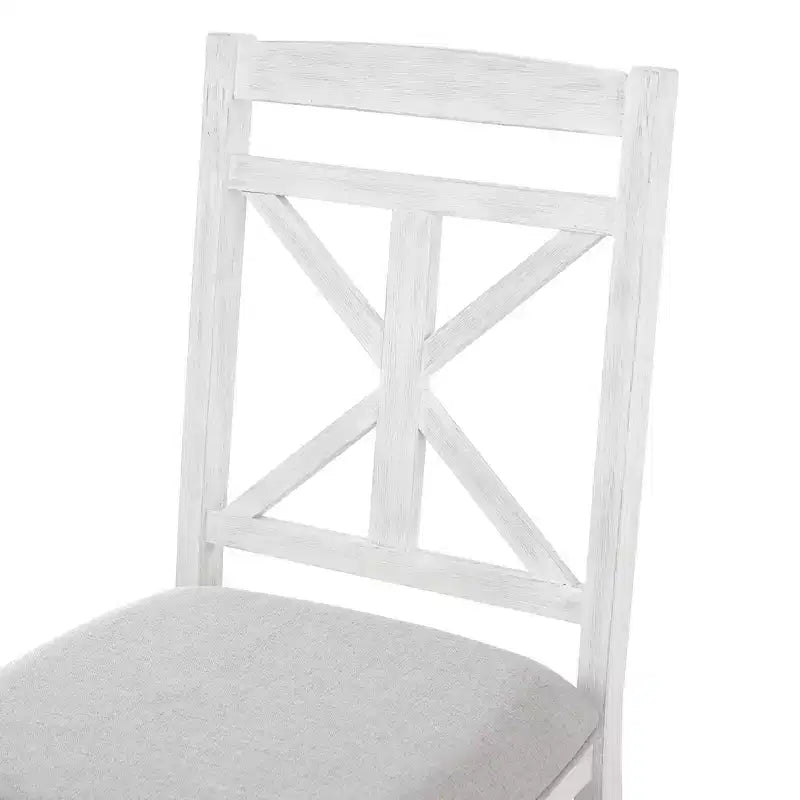 Ensemble de salle à manger rond extensible style ferme pour 4, ensemble table de cuisine avec 4 chaises rembourrées pour salle à manger