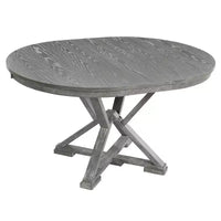 Ensemble de salle à manger rond extensible style ferme pour 4, ensemble table de cuisine avec 4 chaises rembourrées pour salle à manger