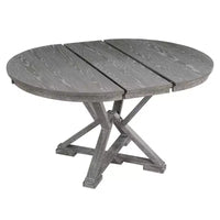 Ensemble de salle à manger rond extensible style ferme pour 4, ensemble table de cuisine avec 4 chaises rembourrées pour salle à manger