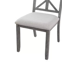 Ensemble de salle à manger rond extensible style ferme pour 4, ensemble table de cuisine avec 4 chaises rembourrées pour salle à manger