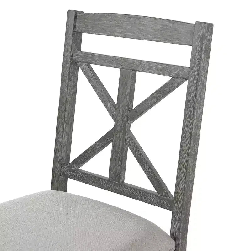 Ensemble de salle à manger rond extensible style ferme pour 4, ensemble table de cuisine avec 4 chaises rembourrées pour salle à manger