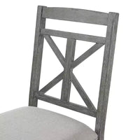 Ensemble de salle à manger rond extensible style ferme pour 4, ensemble table de cuisine avec 4 chaises rembourrées pour salle à manger