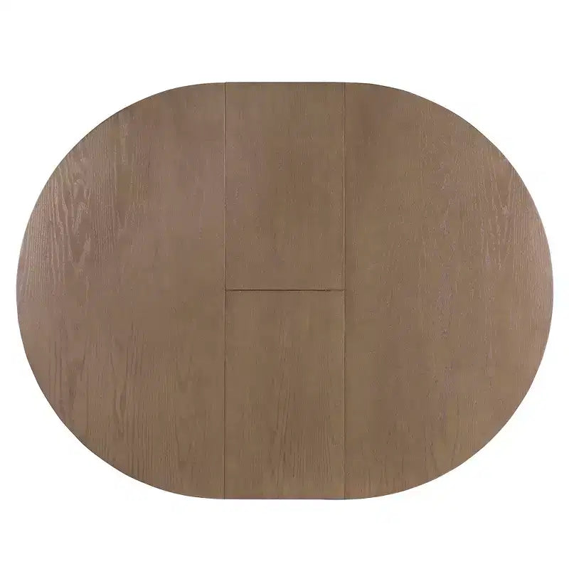 Ensemble de salle à manger rond extensible style ferme pour 4, ensemble table de cuisine avec 4 chaises rembourrées pour salle à manger