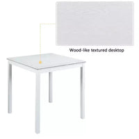 MAYEERTY Table de salle à manger carrée en bois, hauteur comptoir, table de cuisine blanche pour 4 personnes, pour petits espaces