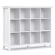 Rangement 12 cubes transitionnel Stratford en bois massif 48 pouces x 57 pouces en blanc