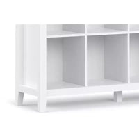 Rangement 12 cubes transitionnel Stratford en bois massif 48 pouces x 57 pouces en blanc