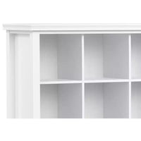 Rangement 12 cubes transitionnel Stratford en bois massif 48 pouces x 57 pouces en blanc