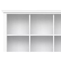 Rangement 12 cubes transitionnel Stratford en bois massif 48 pouces x 57 pouces en blanc