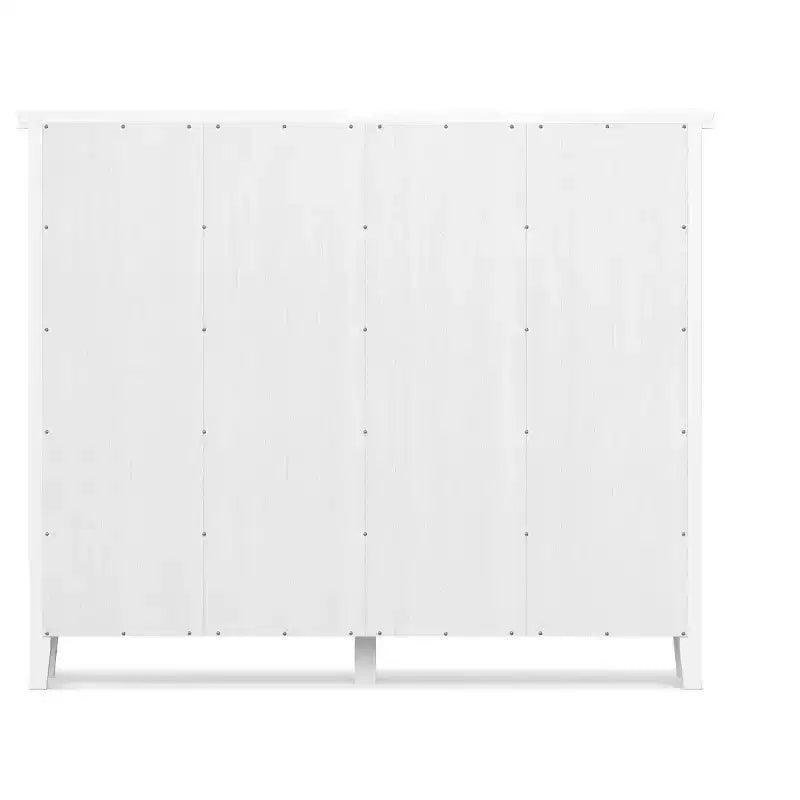 Rangement 12 cubes transitionnel Stratford en bois massif 48 pouces x 57 pouces en blanc