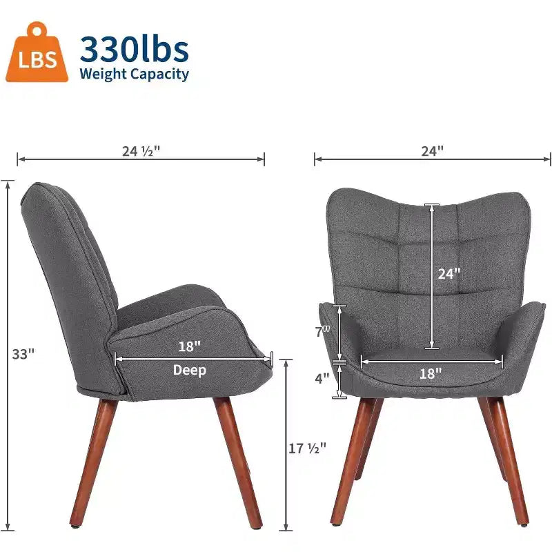 Chaise de salle à manger moderne Acekool, fauteuil d'appoint en similicuir du milieu du siècle avec pieds métalliques et soutien dorsal pour salle à manger, cuisine