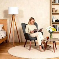 Chaise de salle à manger moderne Acekool, fauteuil d'appoint en similicuir du milieu du siècle avec pieds métalliques et soutien dorsal pour salle à manger, cuisine