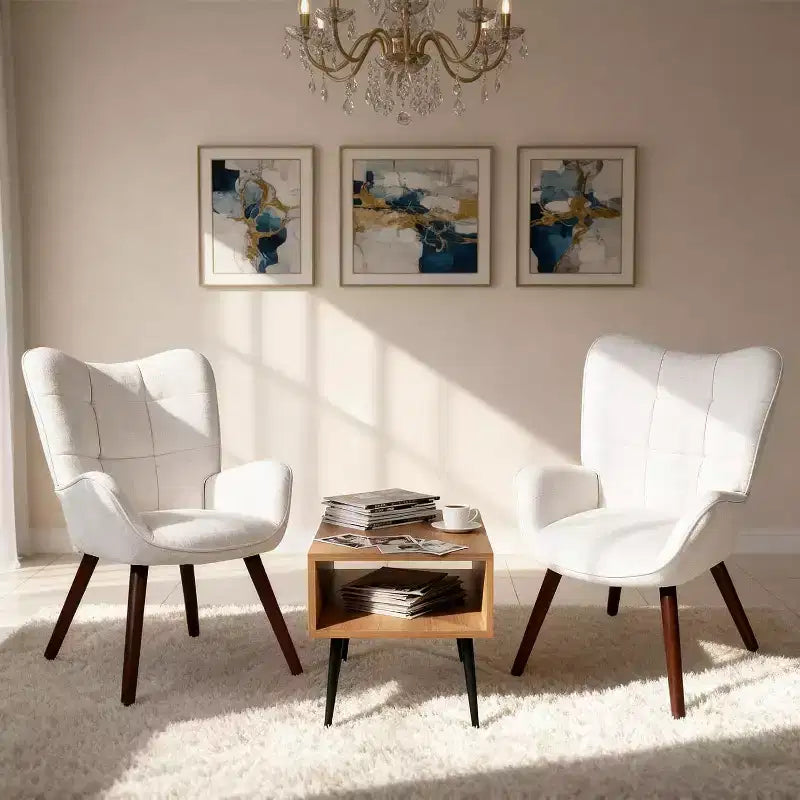 Chaise de salle à manger moderne Acekool, fauteuil d'appoint en similicuir du milieu du siècle avec pieds métalliques et soutien dorsal pour salle à manger, cuisine