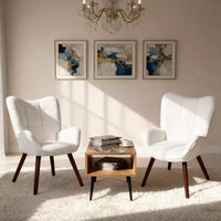 Chaise de salle à manger moderne Acekool, fauteuil d'appoint en similicuir du milieu du siècle avec pieds métalliques et soutien dorsal pour salle à manger, cuisine