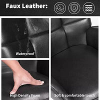 Chaise de salle à manger moderne Acekool, fauteuil d'appoint en similicuir du milieu du siècle avec pieds métalliques et soutien dorsal pour salle à manger, cuisine