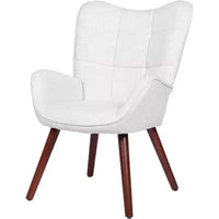 Chaise de salle à manger moderne Acekool, fauteuil d'appoint en similicuir du milieu du siècle avec pieds métalliques et soutien dorsal pour salle à manger, cuisine