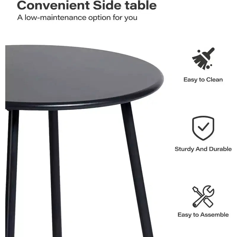LAUSAINT HOME Ensemble bistro 3 pièces d'extérieur avec table basse et coussins épais