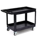 COZONY 45x25 2-Tier Utility Cart w/ Wheels, 550LBS Capacity, Rolling Cart w/ Lipped Shelves