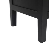 Buffet bahut de ferme moderne de 60 po, armoire de rangement d'appoint à 4 portes à motif géométrique avec étagères réglables - Panipeachy