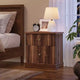 Fluted Nightstand with Drawers, Mid Century Modern Bedside Table for Living Room, Nightstand with Storage
