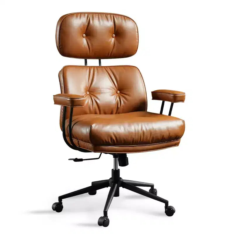 Chaise de bureau exécutive à haut dossier HOMLUX avec fonction inclinable, chaise de bureau ergonomique avec soutien lombaire et cervical confortable