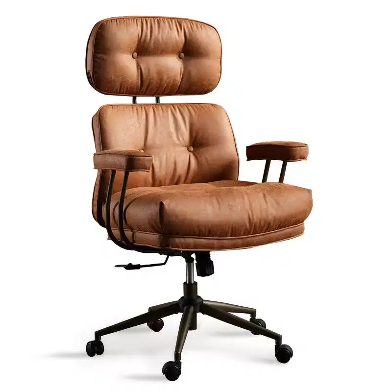 Chaise de bureau exécutive à haut dossier HOMLUX avec fonction inclinable, chaise de bureau ergonomique avec soutien lombaire et cervical confortable