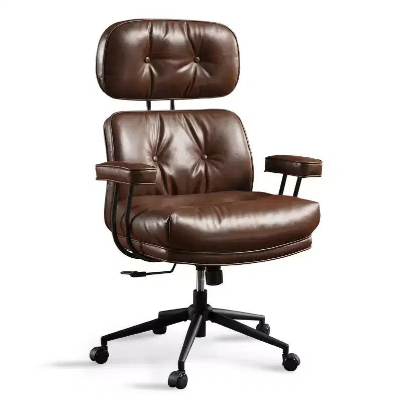 Chaise de bureau exécutive à haut dossier HOMLUX avec fonction inclinable, chaise de bureau ergonomique avec soutien lombaire et cervical confortable