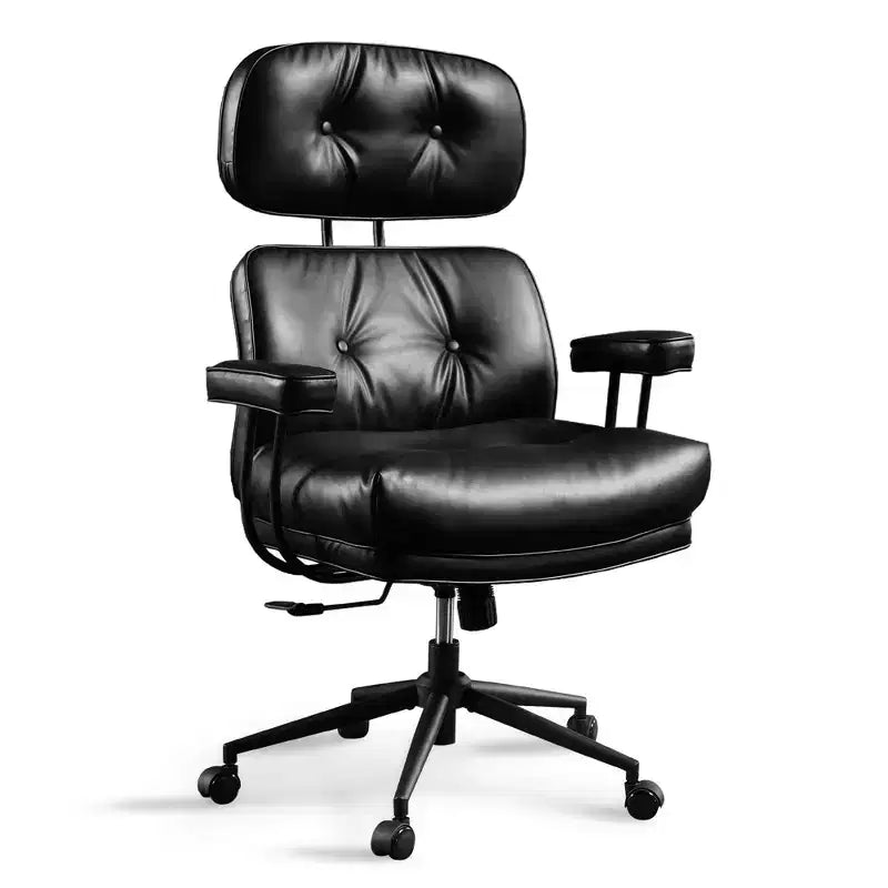 Chaise de bureau exécutive à haut dossier HOMLUX avec fonction inclinable, chaise de bureau ergonomique avec soutien lombaire et cervical confortable