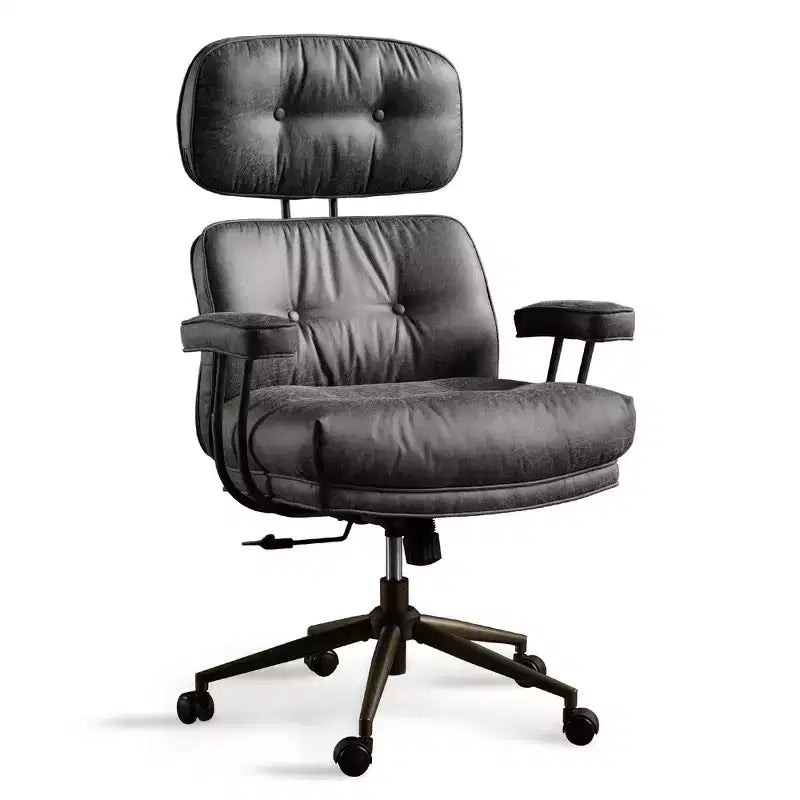 Chaise de bureau exécutive à haut dossier HOMLUX avec fonction inclinable, chaise de bureau ergonomique avec soutien lombaire et cervical confortable