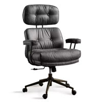 Fauteuil de bureau de direction inclinable et ergonomique HOMLUX avec support lombaire et cervical confortable