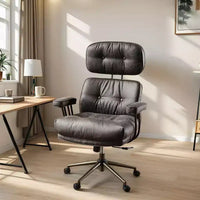 Fauteuil de bureau de direction inclinable et ergonomique HOMLUX avec support lombaire et cervical confortable