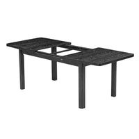 Ensemble table à manger extensible 9 pièces pour 6, table rectangulaire de cuisine avec rallonge amovible et 6 chaises sans accoudoirs et 2 fauteuils