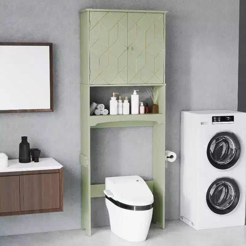 Meuble de rangement au-dessus des toilettes peu encombrant pour salle de bain