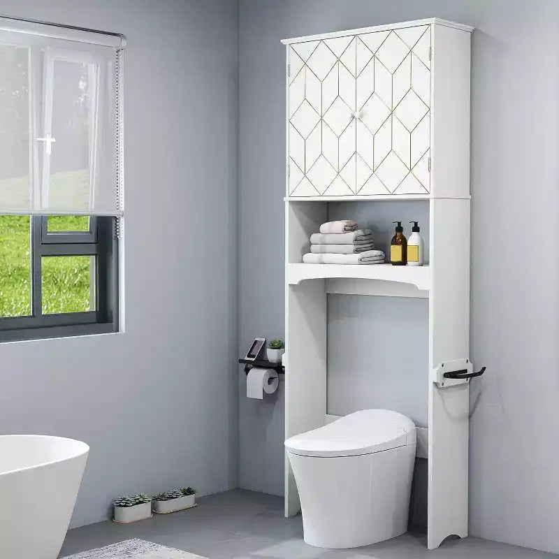 Meuble de rangement au-dessus des toilettes peu encombrant pour salle de bain
