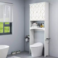 Meuble de rangement au-dessus des toilettes peu encombrant pour salle de bain