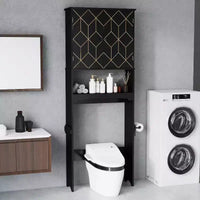 Meuble de rangement au-dessus des toilettes peu encombrant pour salle de bain