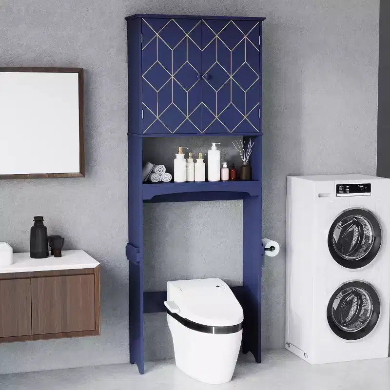 Meuble de rangement au-dessus des toilettes peu encombrant pour salle de bain