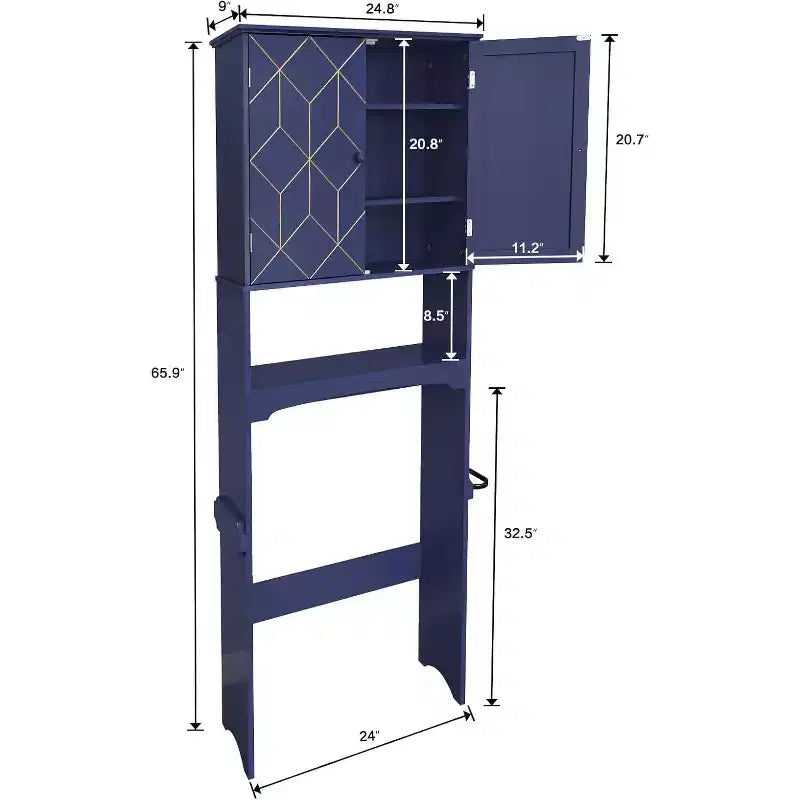 Meuble de rangement au-dessus des toilettes peu encombrant pour salle de bain