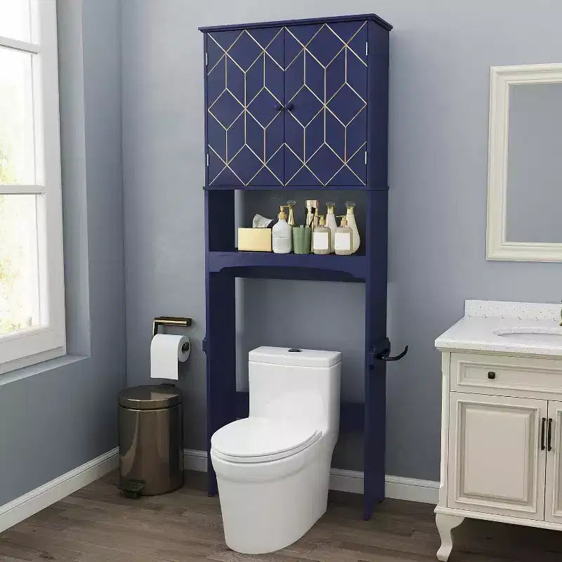 Meuble de rangement au-dessus des toilettes peu encombrant pour salle de bain