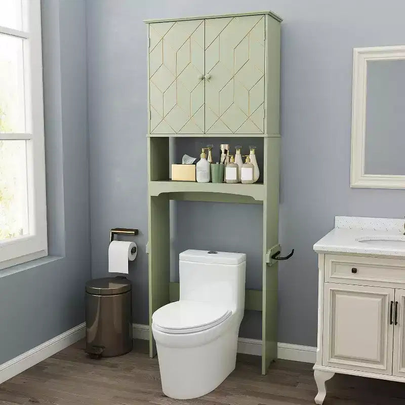 Meuble de rangement au-dessus des toilettes peu encombrant pour salle de bain
