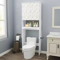 Meuble de rangement au-dessus des toilettes peu encombrant pour salle de bain