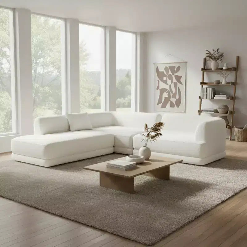 Canapé d'angle en L 3 pièces moderne Christopher Knight Home Doyoung 115