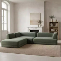 Canapé d'angle en L 3 pièces moderne Christopher Knight Home Doyoung 115