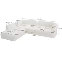 Canapé d'angle en L 3 pièces moderne Christopher Knight Home Doyoung 115