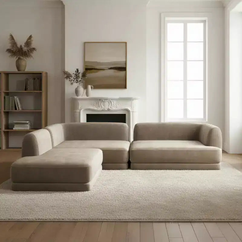 Canapé d'angle en L 3 pièces moderne Christopher Knight Home Doyoung 115