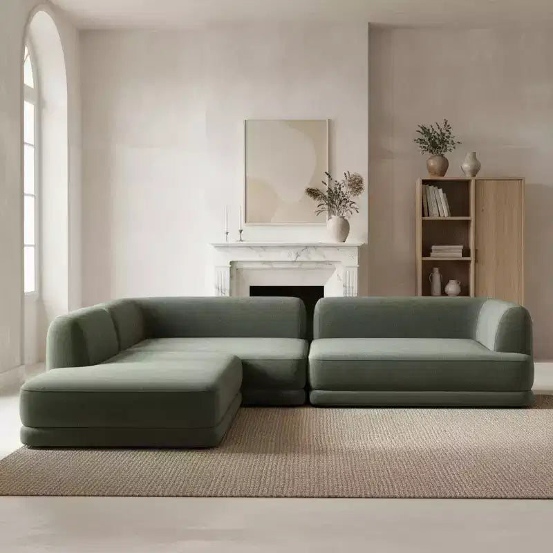 Canapé d'angle en L 3 pièces moderne Christopher Knight Home Doyoung 115