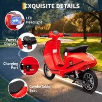 Acekool Trottinette électrique moto 24 V pour enfants, moto à 2 roues avec siège, 350 W, jusqu'à 22,5 km/h, pour les 8-14 ans