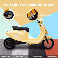 Acekool Trottinette électrique moto 24 V pour enfants, moto à 2 roues avec siège, 350 W, jusqu'à 22,5 km/h, pour les 8-14 ans