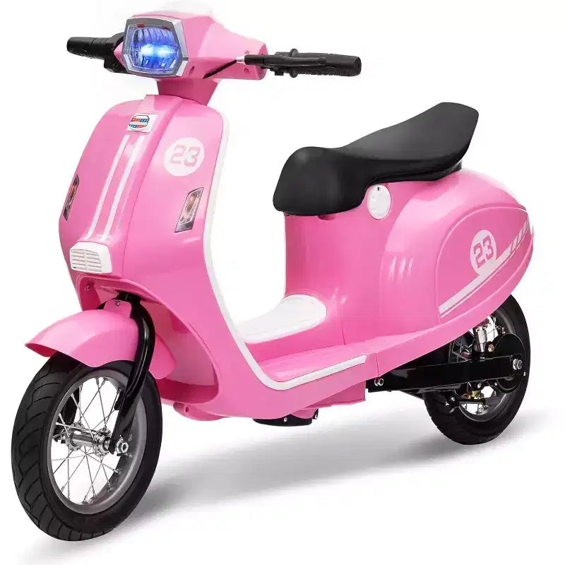 Acekool Trottinette électrique moto 24 V pour enfants, moto à 2 roues avec siège, 350 W, jusqu'à 22,5 km/h, pour les 8-14 ans