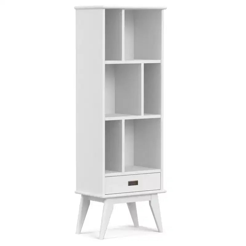 Bibliothèque et meuble de rangement moderne du milieu du siècle en BOIS MASSIF Tierney, 64 po x 22 po