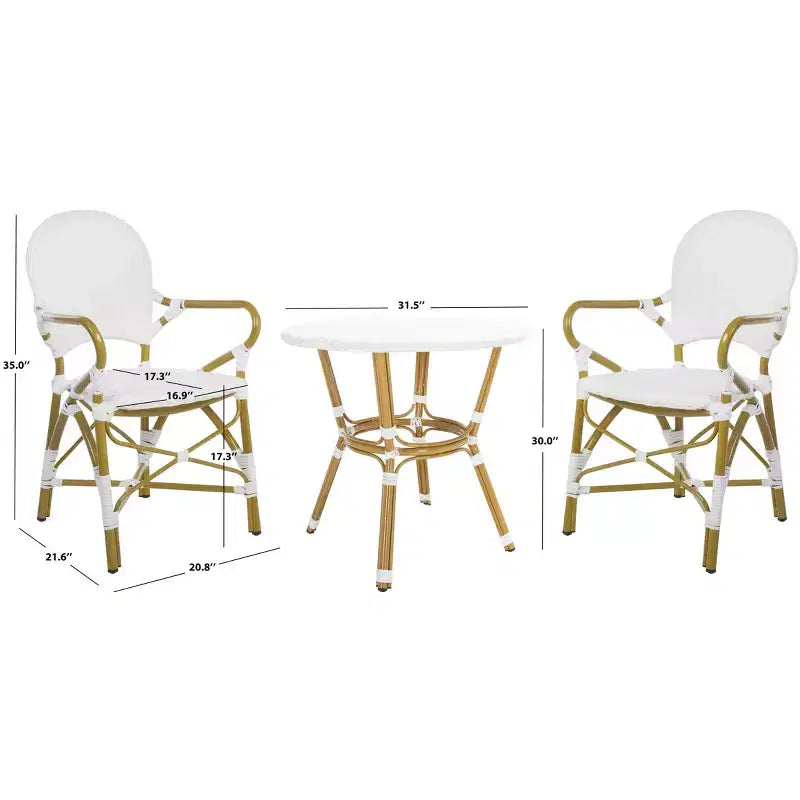 Ensemble de bistro 3 pièces Hooper - Intérieur/Extérieur - PAT9501 - Safavieh